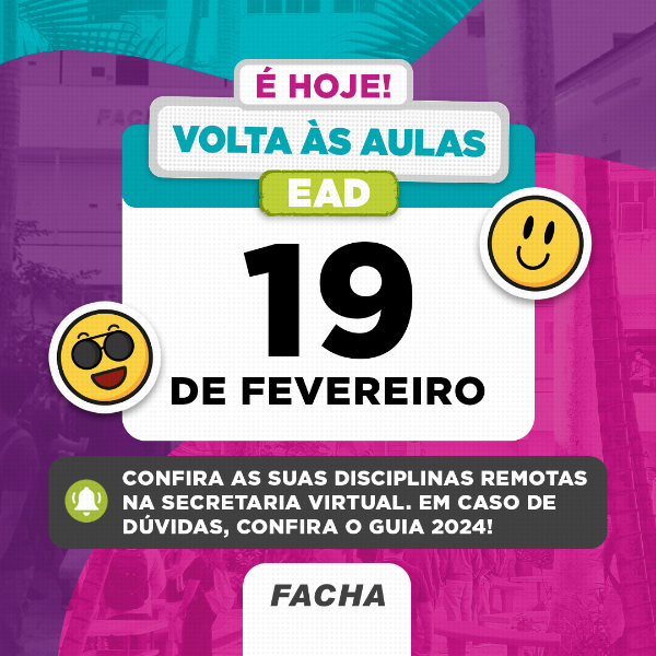 volta às aulas facha ead